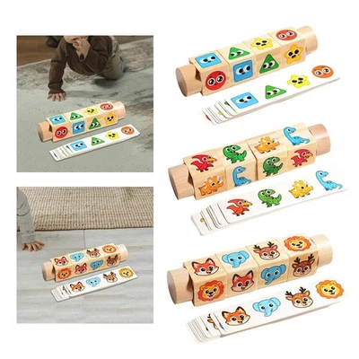 Matching Block Puzzles Educational Toys for Ages 3+ Preschool Birthday Gifts - Image 1 of 2