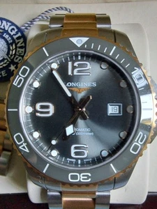 LONGINES Hydroconquest Automatic, bicolor, esfera gris, ¡de abril de 2024!! - Imagen 1 de 14