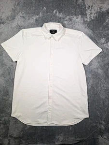 BYLT Premium Basics Hemd Herren XL Weiß Kurzarm Button Down Stretch Freizeit - Bild 1 von 7