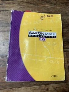 Saxon Math 8/7 with Prealgebra: Solutions Manual - Picture 1 of 7