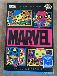 Funko POP! Tees Marvel Black Light Unisex T-Shirt Size XL - Picture 1 of 11