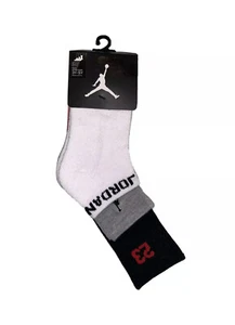 NWT NIKE AIR JORDAN 3 PACK LOW CUT/QUARTER/CREW SOCKS 3Y-5Y - Picture 1 of 3