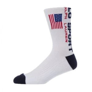 Polo Ralph Lauren Sport USA Flag Patriotic Single Crew Sock Mens Large 4th July - Picture 1 of 7
