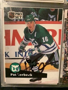 5 Pat Verbeek hockey cards. 1 card autographed - Picture 1 of 5