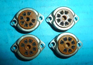 4 enchufes de tubo miniatura poco profundos de 7 pines Elco nuevos de stock - Imagen 1 de 2