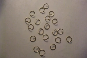 Stainless Steel 304 18K Gold Plated Open Jump Ring Connectors 20pcs. .04" x .39" - Picture 1 of 1