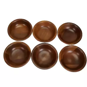 Ozark Walnussgeschirr sechs Walnuss Salatschüsseln 6" einheimisches Holz massive Produkte Set sechs - Bild 1 von 14