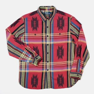 Polo Ralph Lauren Azteken Hemd Large Herren Navajo Jacquard South Western Cowboy - Bild 1 von 17
