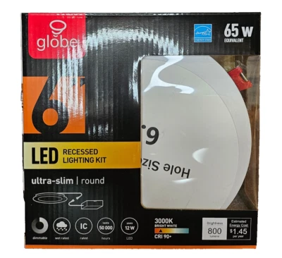 Globe 90933 6" Ultra Delgado LED Integrado Kit de Iluminación Empotrada - Serie Diseñador Foto 1 de 4