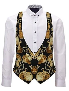 Childs Father Time Backless Waistcoat Steampunk Fancy Dress [8-12 Years] - Picture 1 of 1