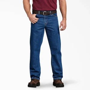 Dickies -Regular Straight-fit Jeans , Big& Tall Size: 48/30 ,color: Rinsed Blue - Picture 1 of 2