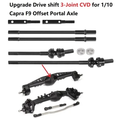 Steel Front Rear Axle Drive Shaft CVD for 1/10 Axial Capra Currie F9 Portal Axle - Image 1 of 4
