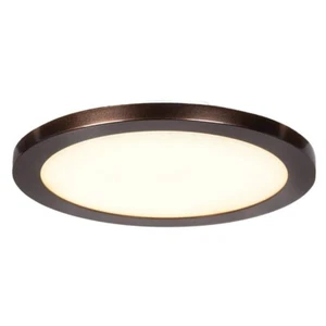 Disc 7.5 in. W 75-Watt Equivalent Bronze Int. LED Flushmount w/Acrylic Lens - Picture 1 of 1