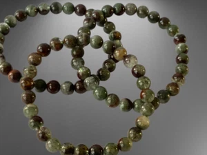 7.5" 7mm "Distinctive/AAA"~Green CHLORITE LODALITE GARDEN QUARTZ Bracelet E1389 - Bild 1 von 10