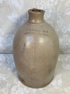 Antigua jarra ovoide marcada "F B Norton Sons Worcester MA" 1 galón - Imagen 1 de 12