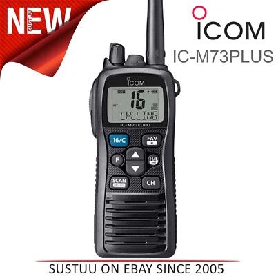 Icom IC-M73PLUS Profi Handgehalten Marine Vhf Transciever 6W 700mW Audio IPX7 - Bild 1 von 4