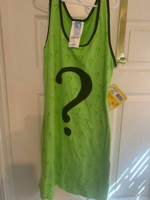 New The Riddler Costume Tank Dress Adult Size Medium DC Comics Super Villains - Image 1 of 4