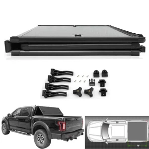 6.5 FT 78" For 1999-2018 Ford F250 Super Duty Hard Tri-Fold Tonneau Cover Bed  - Picture 1 of 11