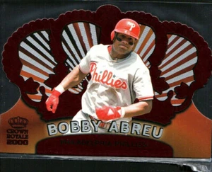 Pacific Crown Royal 2000 #106 Bobby Abreu Philadelphia Filis béisbol - Imagen 1 de 2