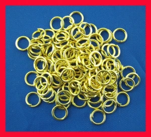 500 Stück 9 mm Durchmesser Offene Biegeringe Fundstücke goldfarben - Bild 1 von 3