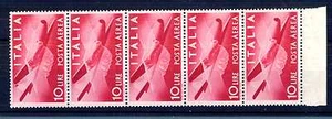 ITALIA REP. - PA - 1945 - Serie "Democratica" - Filigr. Ruota - 10 L. - X87 - Imagen 1 de 1