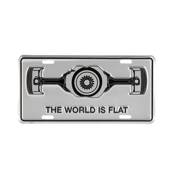 Subaru The World is Flat Logo Official License Plate WRX STi JDM Impreza Rally - Image 1 of 1