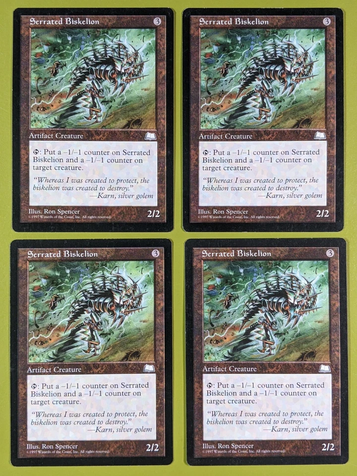 Serrated Biskelion x4 Weatherlight 4x Playset Magic the Gathering MTG  - Image 1 of 1