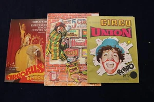 1973-1988 CIRCO UNION CIRCUS PROGRAMS - SPANISH - LOT OF 3 - O 3512 - Picture 1 of 8