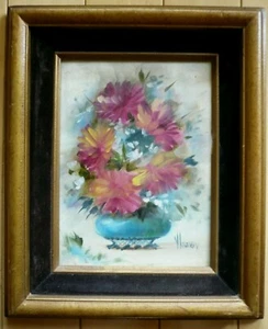 VIVIAN LOWREY, LISTED MONTANA COLORFUL FLOWERS MODERN IMPRESSIONIST VINTAGE OIL - Picture 1 of 12