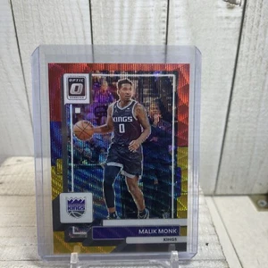 Malik Monk 2022-23 Donruss Optic #128 Red & Gold Wave #/99 Sacramento Kings - Picture 1 of 3
