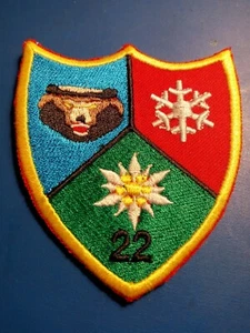 Mountain Hunters Battalion 22 Bear blanco noble cazador de montaña Rumania parche ejército - Imagen 1 de 2