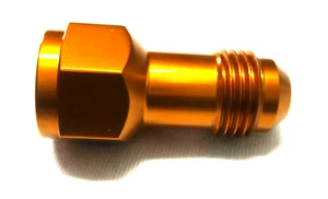 08 an female to 08 an male flare extension fitting show polished Gold anodize - Picture 1 of 2