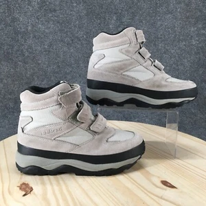 LL Bean Boots Womens 8 Wide Hiking Gray Hook & Loop Comfort Casual Ankle Top - Picture 1 of 18