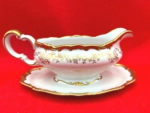 WEIMAR PORZELLAN PORZELLAN KATHARINA STARK VERGOLDET 24 KT GOLD 14051 SAUCIERE - Bild 1 von 10