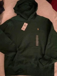 NWTBoy's Polo Ralph Lauren Big Boys Fleece Hoodie - Green size XL (18-20) - Picture 1 of 3