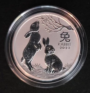 Moneda de plata Australia Año Lunar del Conejo 2023 2 oz Serie Australiana III - Imagen 1 de 2
