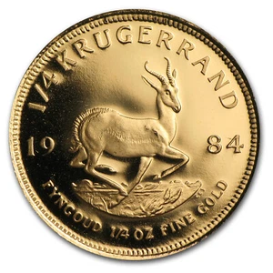 1984 South Africa 1/4 oz Proof Gold Krugerrand - Picture 1 of 2