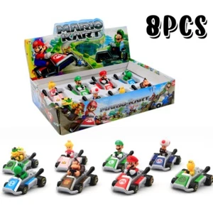 Super Mario Party Go-kart Toy Set With 8 Collectible Figures And Display Box - Picture 1 of 1