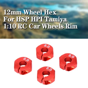 4x Aluminum 5mm Thickness Wheel Hex 12mm Drive For Tamiya 1:10 RC Car Wheels Rim - Picture 1 of 12