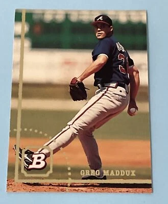 1994 Bowman Greg Maddux  #245 Atlanta Braves MLB HOF Star Pitcher NM - Image 1 of 2