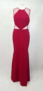 JS Collection Cut Out Evening Dress Red UK Size 8 Rrp £159 BOX1 BB 05 - Picture 1 of 7