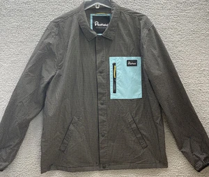 Penfield Mens Jacket Windbreaker Size Extra Large XL Pockets Light Black Check - Picture 1 of 10
