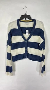 NWT American Eagle Womens Cardigan 3/4 Sleeve Stripe Print Size Medium. - Picture 1 of 14