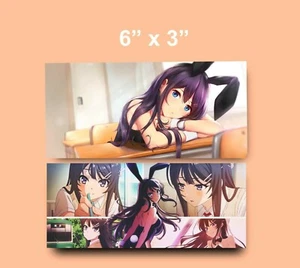 Mai Sakurajima Anime Bunny Girl Waifu Slap Vinyl Bumper Sticker Car Decal - Picture 1 of 1