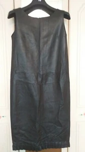 Used VGC Vintage 60s Young Jaeger Real Leather Dress Uk Size 10 - Picture 1 of 5