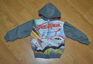 Speed Racer Cartoon Movie Zip Up Windbreaker Jacket Kids Youth 4T Nice - Picture 1 of 2