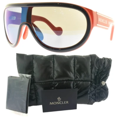 ¡¡NUEVO!! Gafas de sol unisex MONCLER ML0106 92C rojo azul espejo lente protector Foto 1 de 4