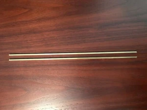 2 BRASS BAR SQUARE 1/8 x 1/8 in (3.18mm x 3.18mm) 12 in Length NWOB LOT OF 2 - Picture 1 of 2