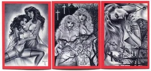 Don Paresi Vampires and Vixens 1996 P1 P2 P3 Promo Card Set of 3 - Picture 1 of 2