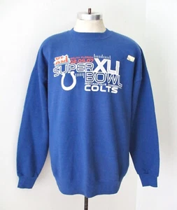 NWT Super Bowl XLI Indianapolis Colts 02-04-07 Blue Souvenir NFL Sweatshirt XL - Picture 1 of 5